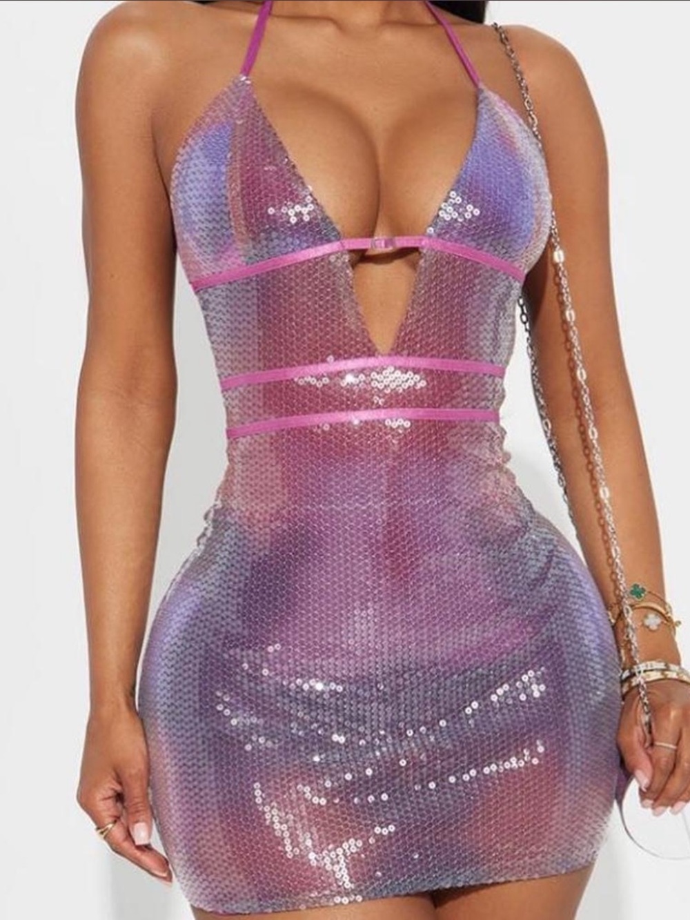 Fashion Nova Steal The Dance Floor Sequin Micro Mini Dress